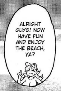 Off-panel character speech bubble